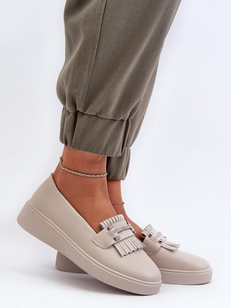Mokasyny Model S.Barski LR590 Beige - Step in style