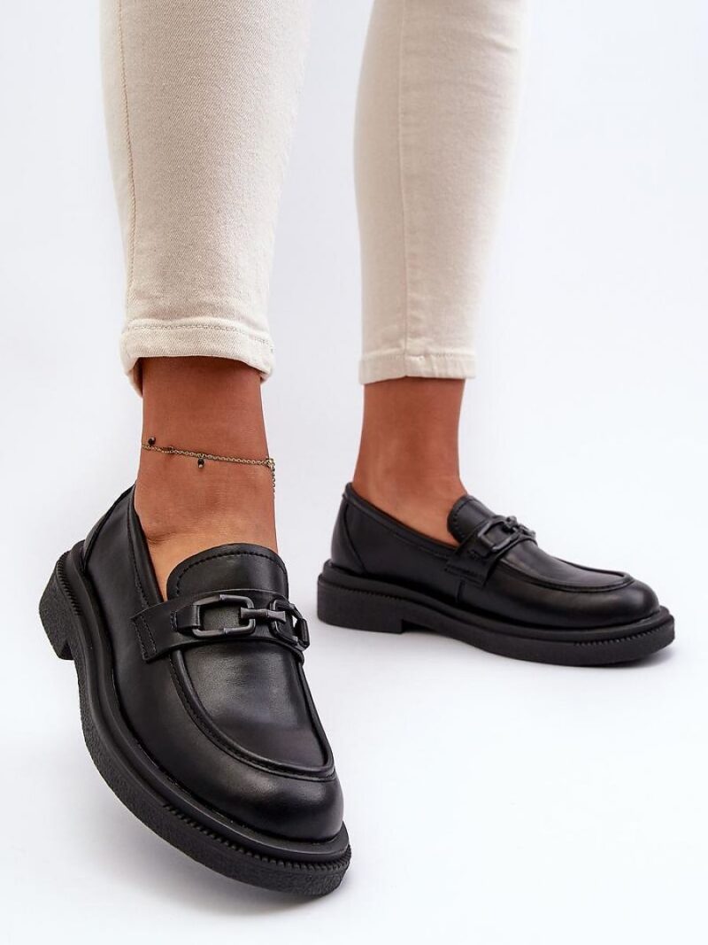Mokasyny Model Keelana 24PB18-6885 Black Skóra - Step in style - obrazek 3