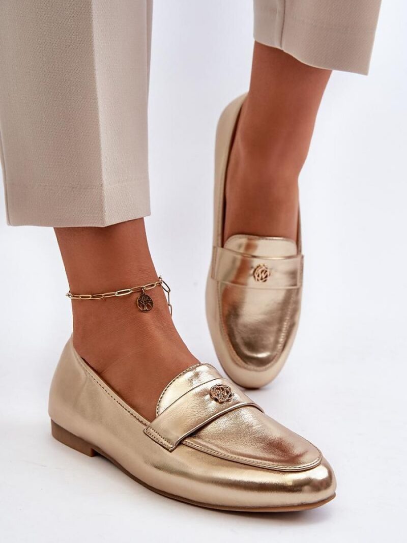 Mokasyny Model Sylvaine 24PB98-6990 Gold - Step in style - obrazek 3