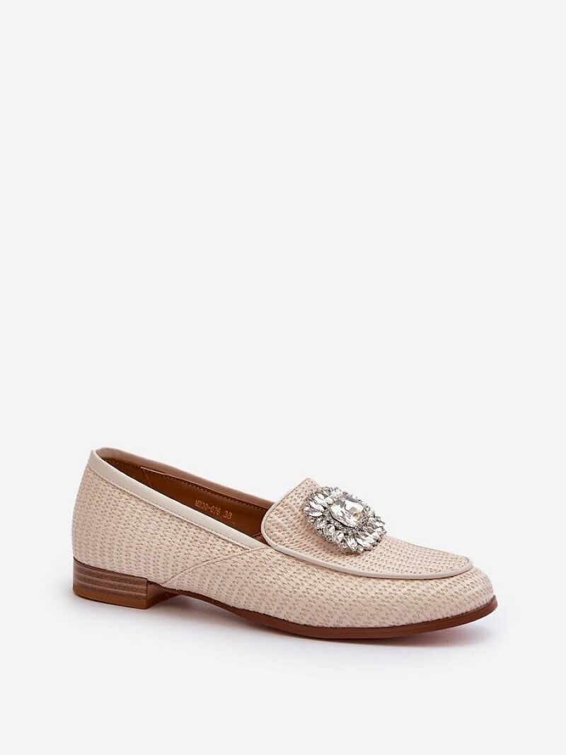 Mokasyny Model DA MR38-676 Beige - Step in style - obrazek 2