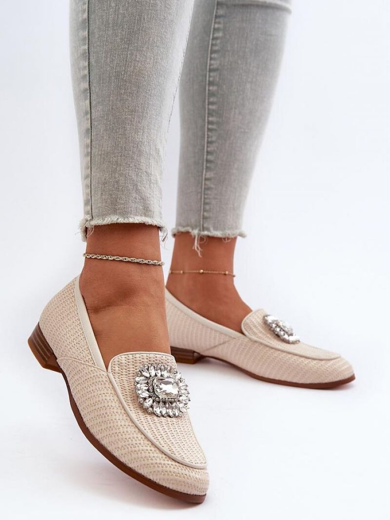 Mokasyny Model DA MR38-676 Beige - Step in style - obrazek 3