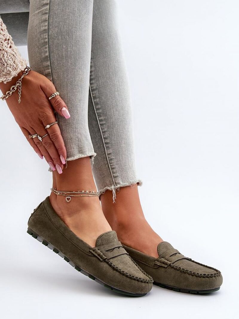 Mokasyny Model Glimris 24PB02-7673 Dark Green - Step in style