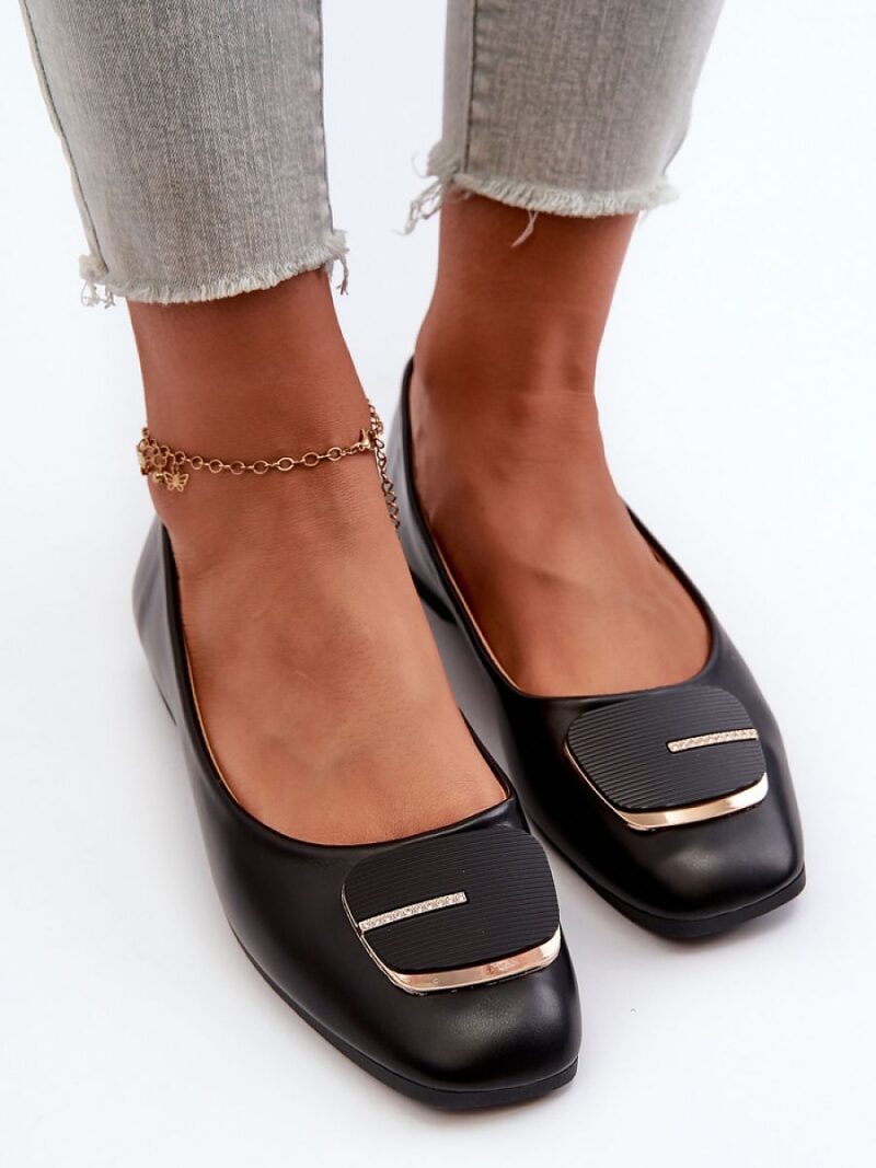 Baleriny Model Edoslli ZA37 Black - Step in style - obrazek 3