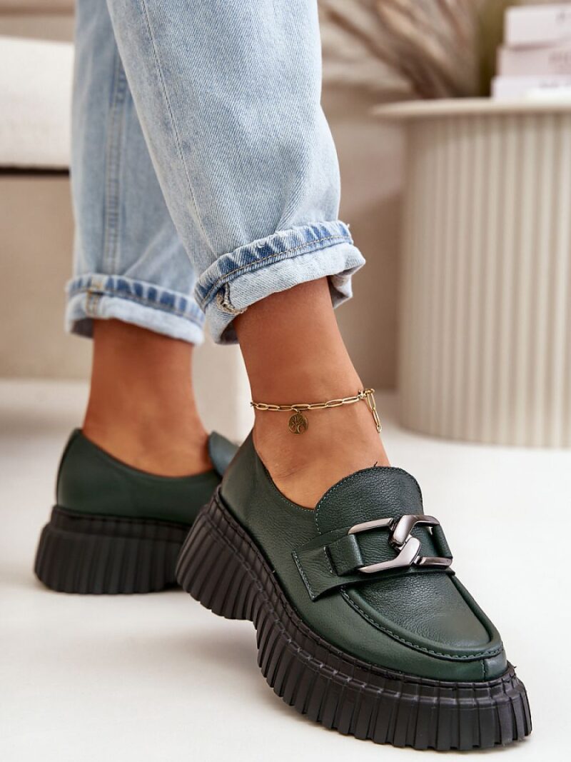 Półbuty Model Zazoo 20176 Dark Green - Step in style - obrazek 2