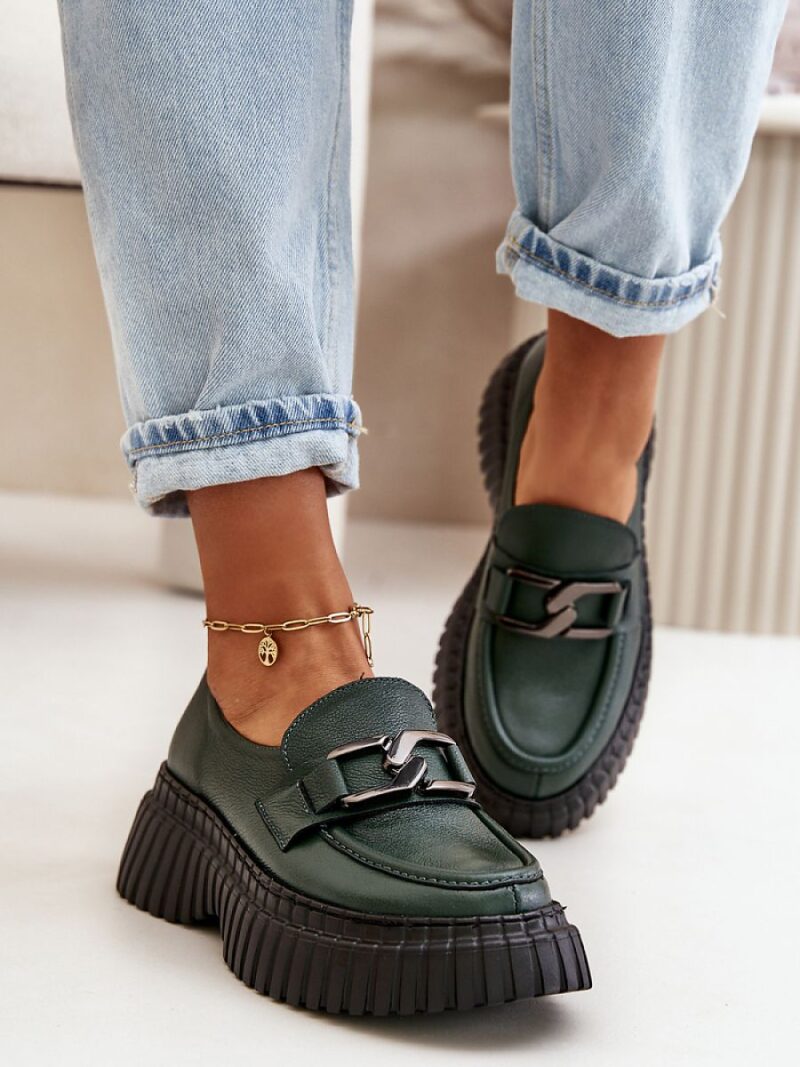 Półbuty Model Zazoo 20176 Dark Green - Step in style - obrazek 3