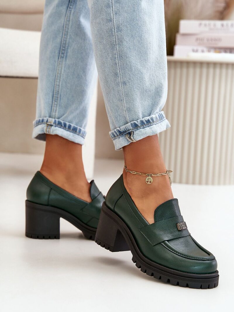 Półbuty Model Zazoo 20168 Dark Green - Step in style - obrazek 3