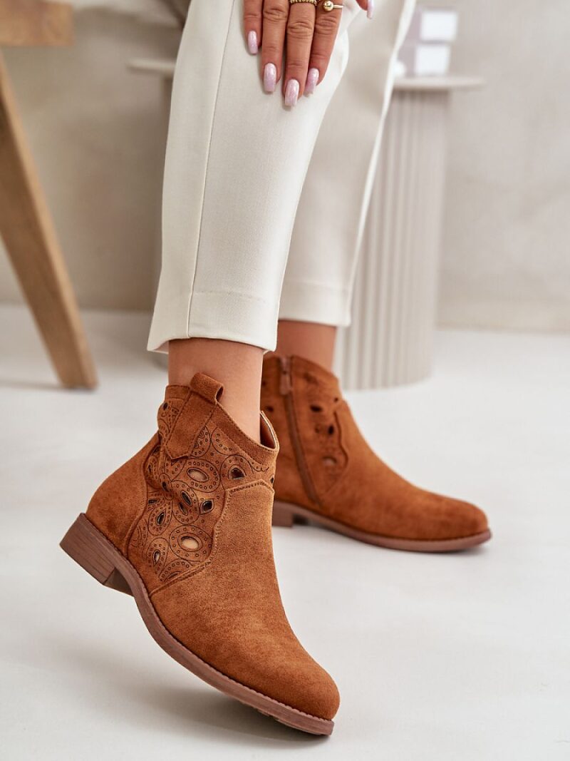 Botki Model S.Barski HY42-081 Camel - Step in style