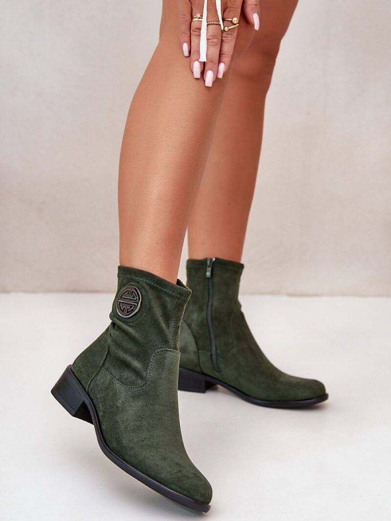 Botki Model Lerioria ASA198-28 Green - Step in style