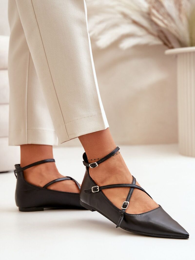 Baleriny Model Violra P-1396 Black - Step in style - obrazek 3
