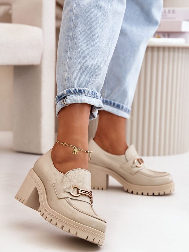 Półbuty Model Zazoo 20175 Light Beige - Step in style