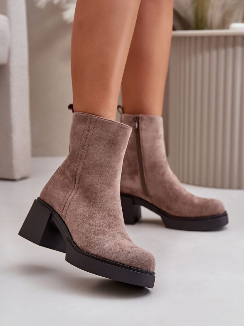 Botki Model Meriluna YK39P Dark Beige - Step in style