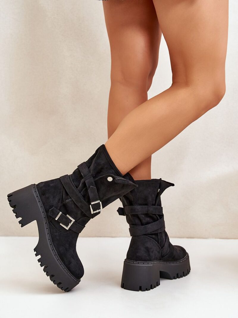 Botki Model Nerelisa QH7825 Black - Step in style - obrazek 3