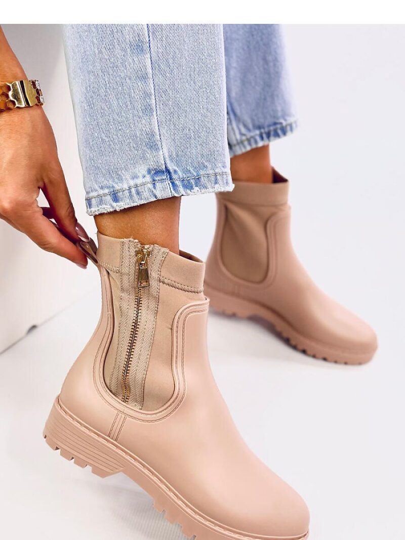 Kalosze damskie sztyblety BELOW BEIGE - Inello - obrazek 2