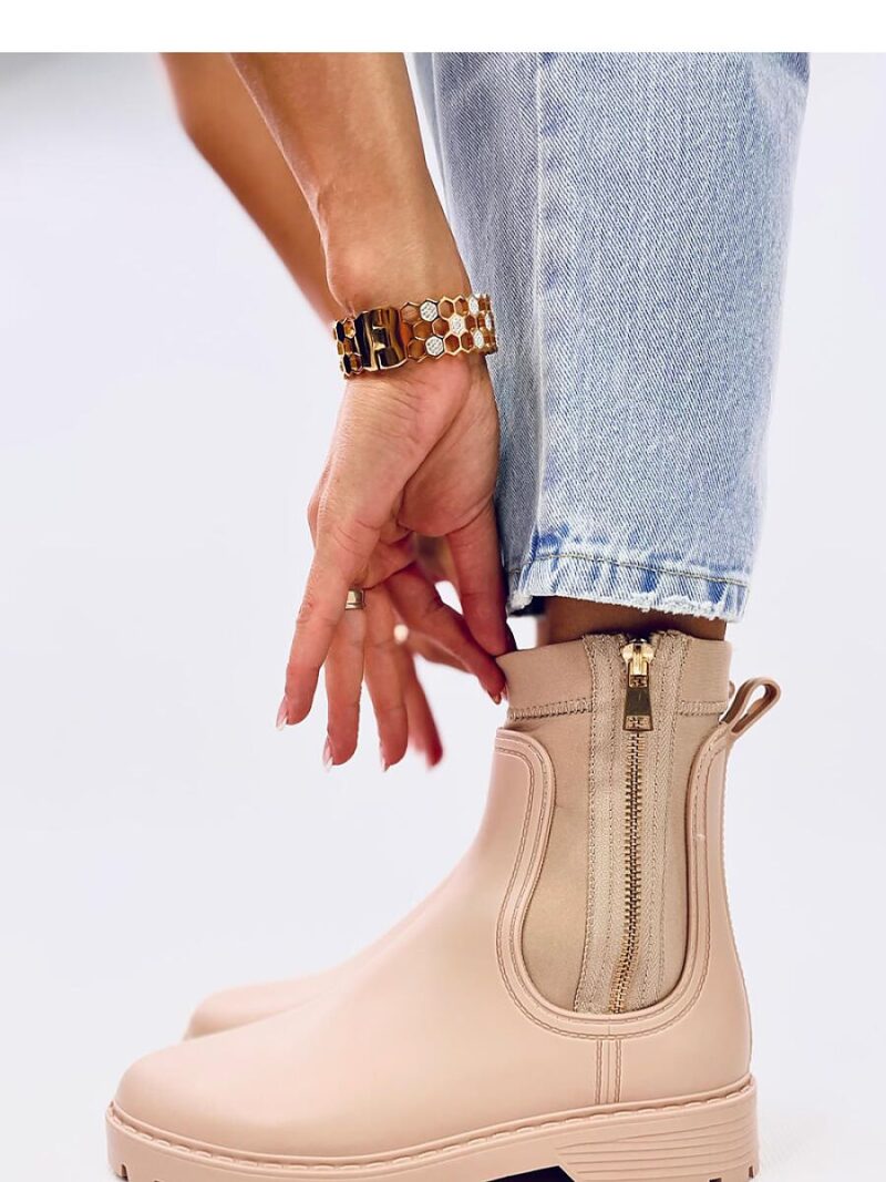Kalosze damskie sztyblety BELOW BEIGE - Inello - obrazek 4