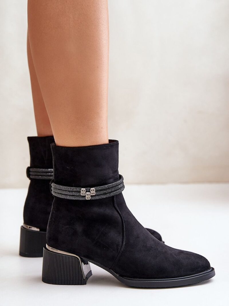 Botki Model DA MR880-027 Black - Step in style - obrazek 3