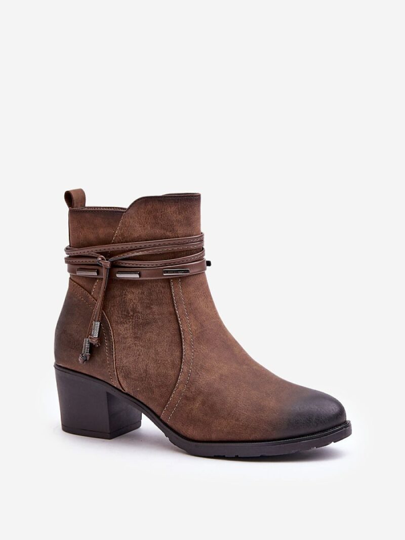 Botki Model Lobina ASA128-37 Brown - Step in style - obrazek 2