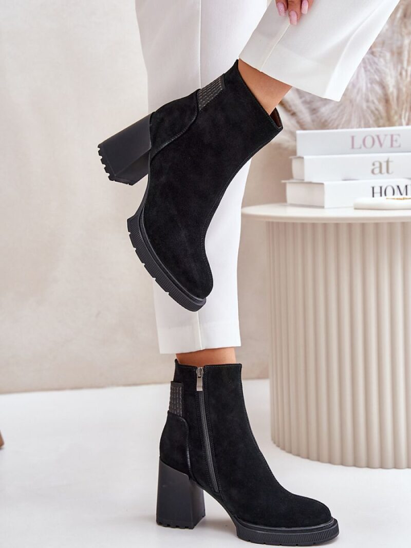Botki Model DA CR42-106 Black - Step in style - obrazek 3