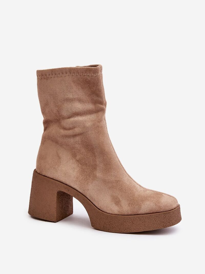 Botki Model S.Barski HY42-739 Beige - Step in style - obrazek 2