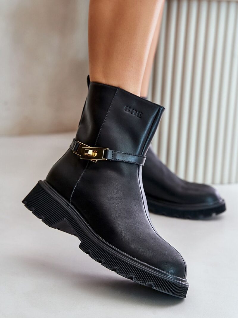 Botki Model Goe OO2N4150 Black - Step in style