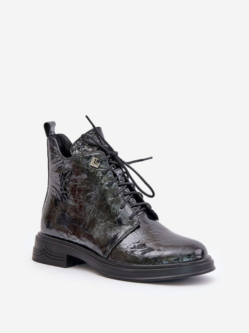 Botki Model DA LZ42-042 Black/Grey - Step in style - obrazek 2