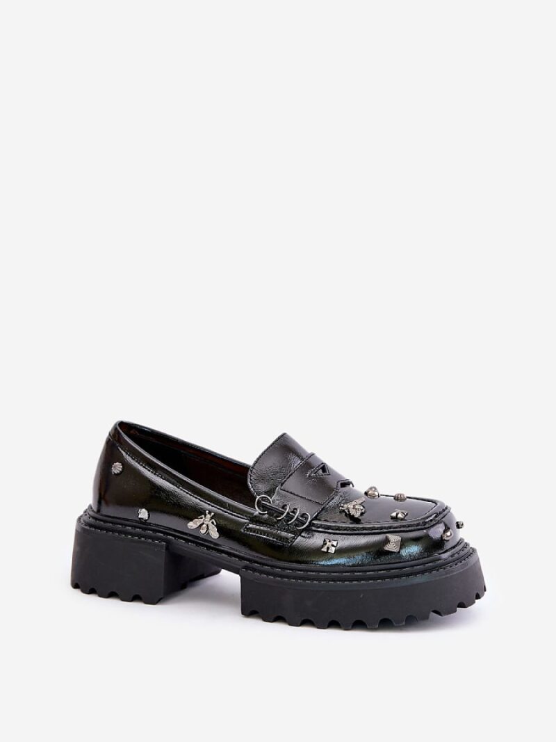 Półbuty Model DA MR880-103 Black Lakier - Step in style - obrazek 2