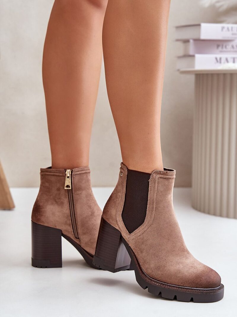 Botki Model Vinceza 58356 Beige - Step in style