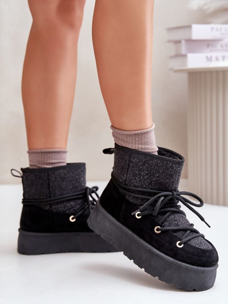 Śniegowce Model Mavora HY868 Black - Step in style - obrazek 3