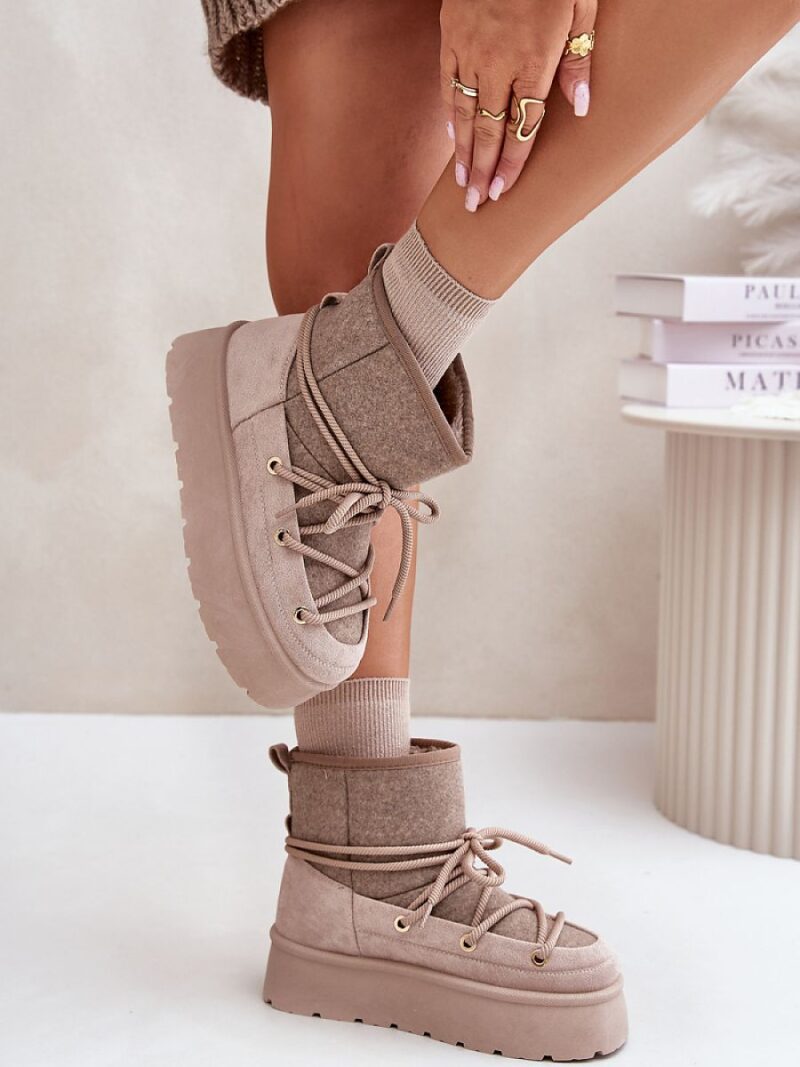 Śniegowce Model Mavora HY868-39 Beige - Step in style - obrazek 3