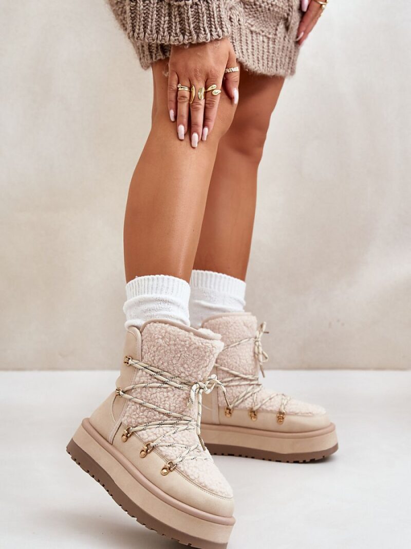 Śniegowce Model Riaviana 24889 Light Beige - Step in style