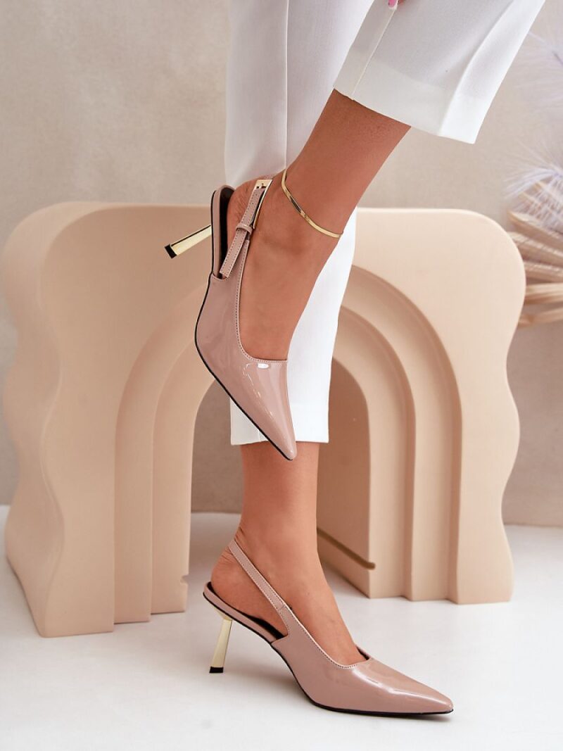 Szpilki Model Filona CH878 Beige - Step in style - obrazek 3