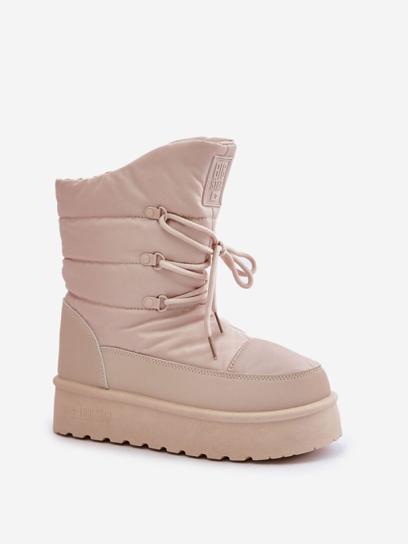 Śniegowce Model Big Star OO274885 Beige - Step in style - obrazek 2