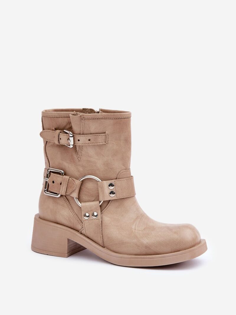 Botki Model Zazoo 3644 Beige - Step in style - obrazek 2