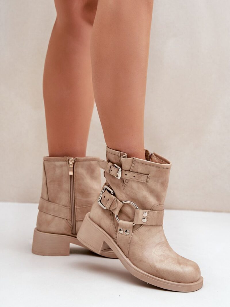 Botki Model Zazoo 3644 Beige - Step in style - obrazek 3