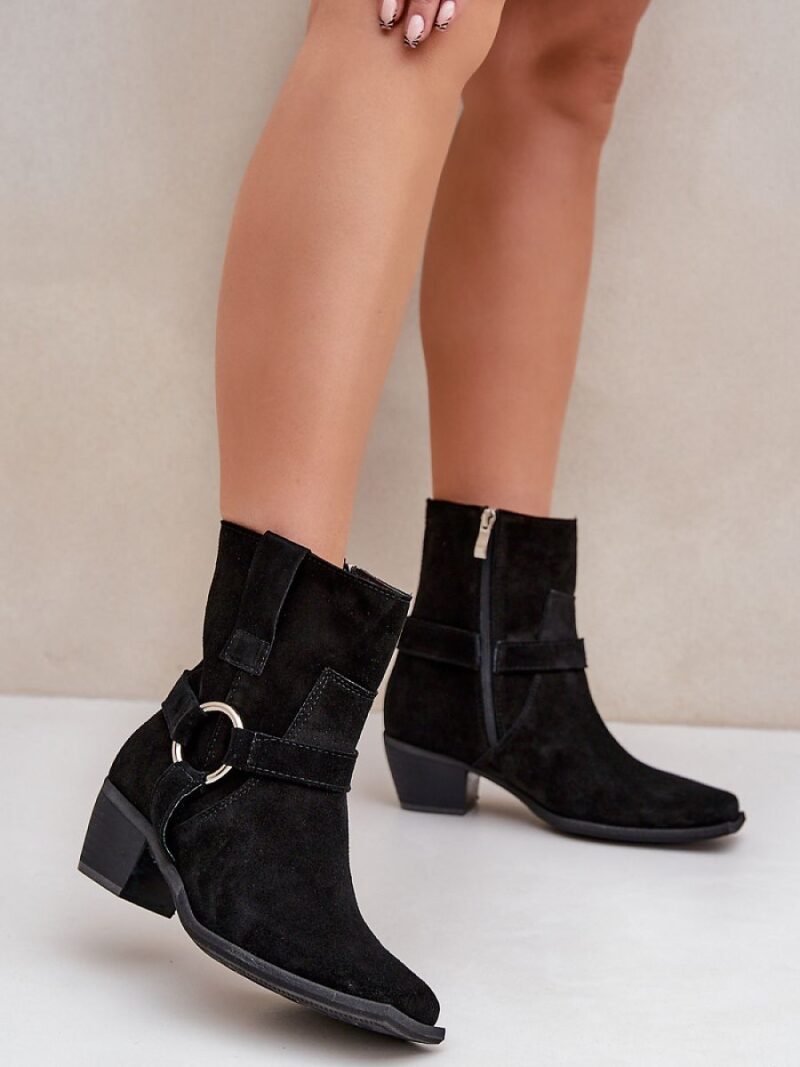 Botki Model Zazoo 3444/2 Black Zamsz - Step in style