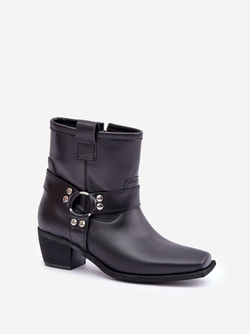 Botki Model Zazoo 3444/2 Black Skóra - Step in style - obrazek 2