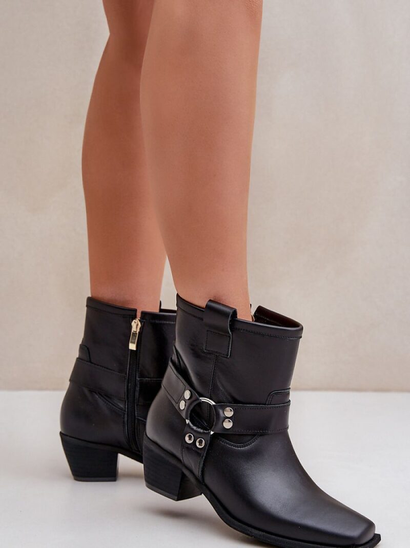 Botki Model Zazoo 3444/2 Black Skóra - Step in style - obrazek 3