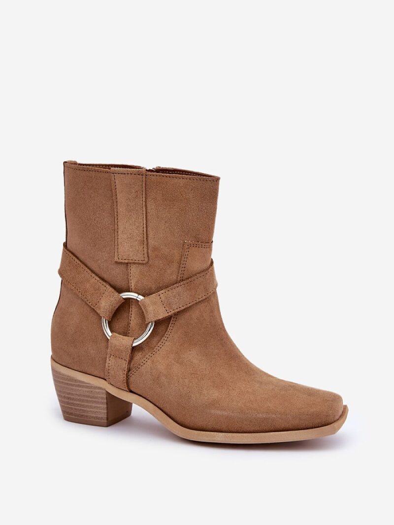 Botki Model Zazoo 3444/2 Beige Zamsz - Step in style - obrazek 2