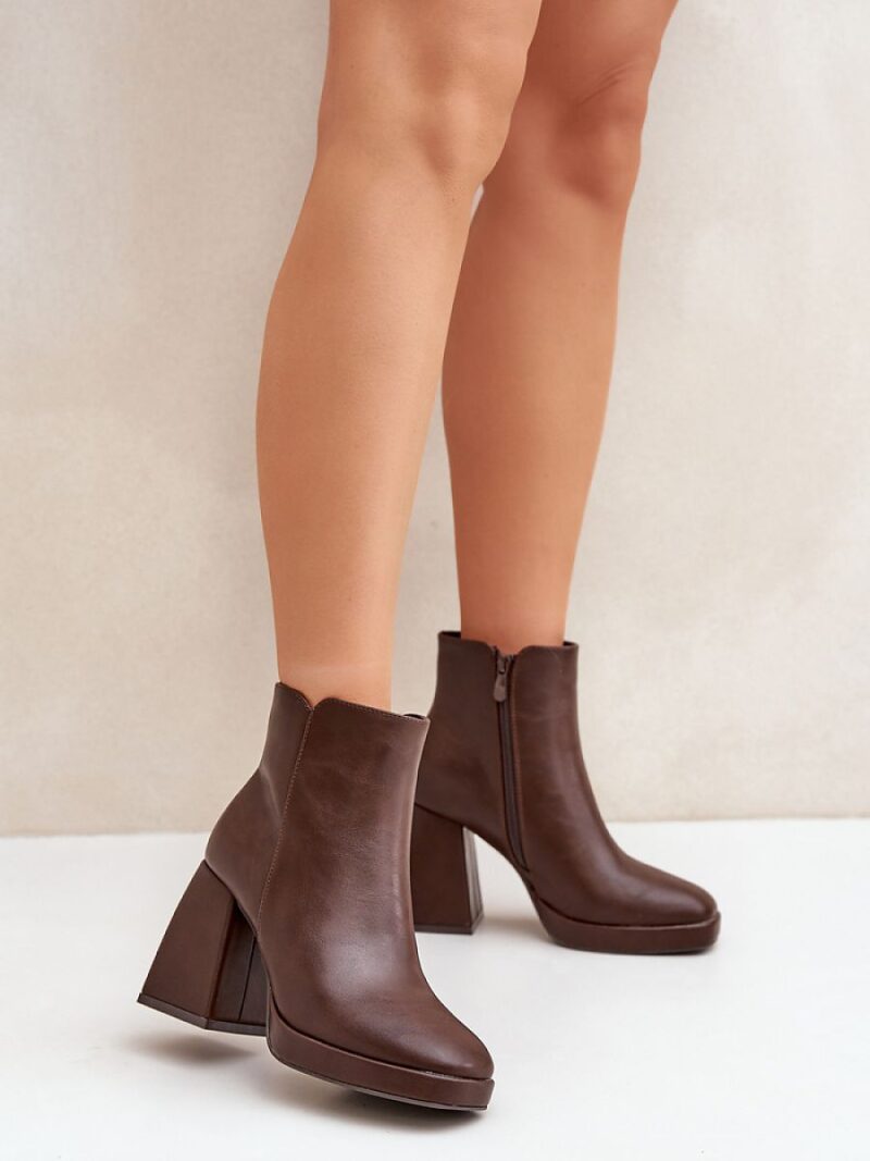 Botki Model Selarae LQ-48 Dark Brown - Step in style