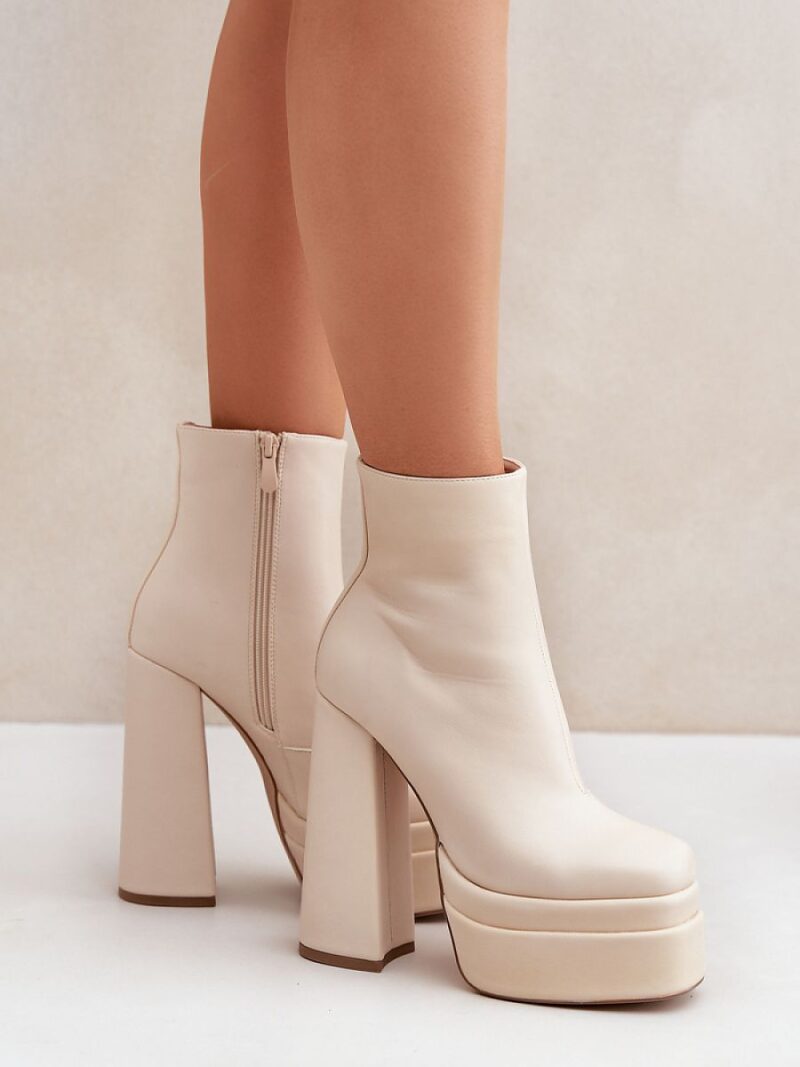 Botki Model Selahra JA-26 Light Beige - Step in style - obrazek 3
