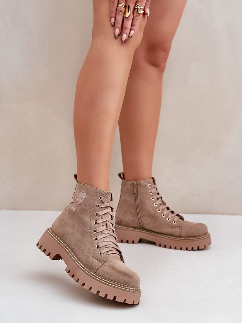 Botki Model Nariri 9568A-2 Dark Beige - Step in style