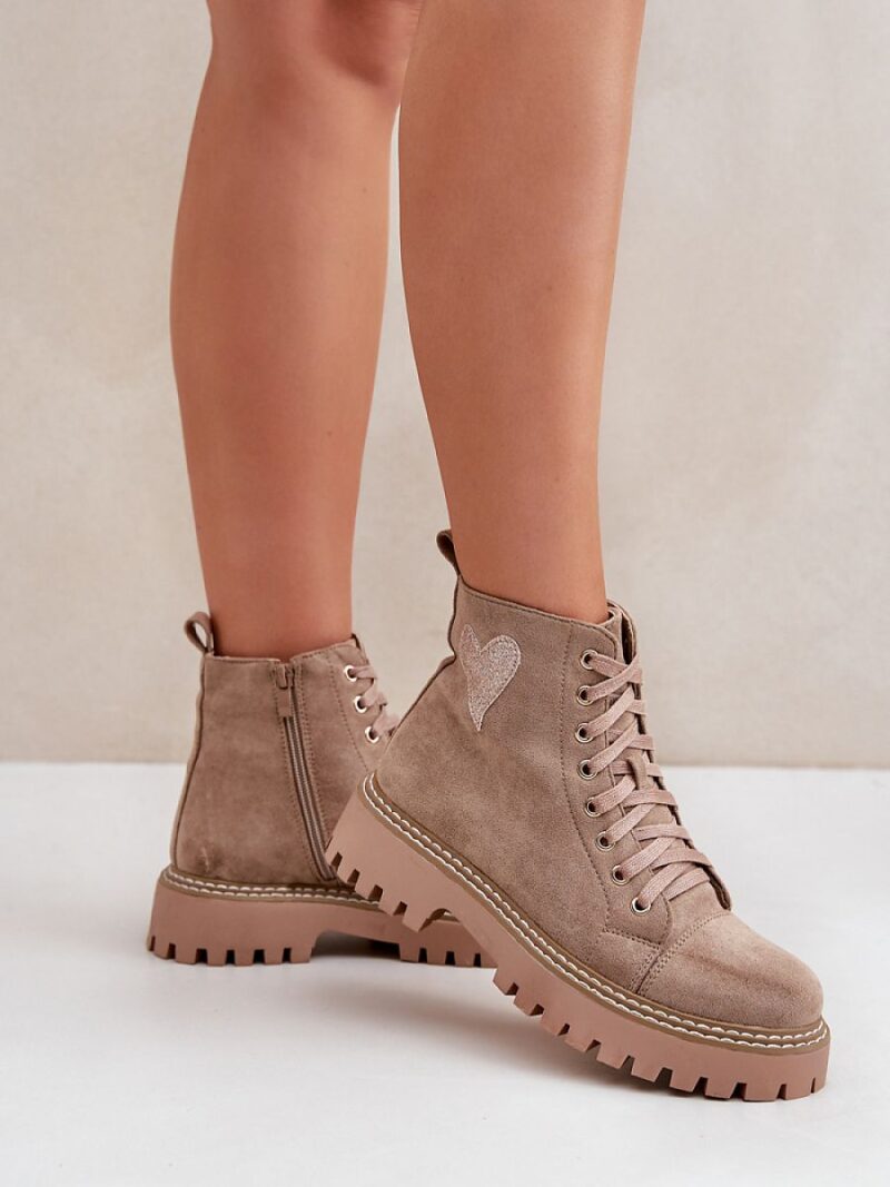 Botki Model Nariri 9568A-2 Dark Beige - Step in style - obrazek 3