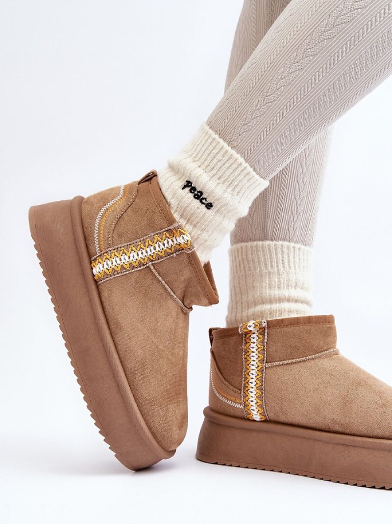 Śniegowce Model Udra UA-1833 Light Brown - Step in style - obrazek 2