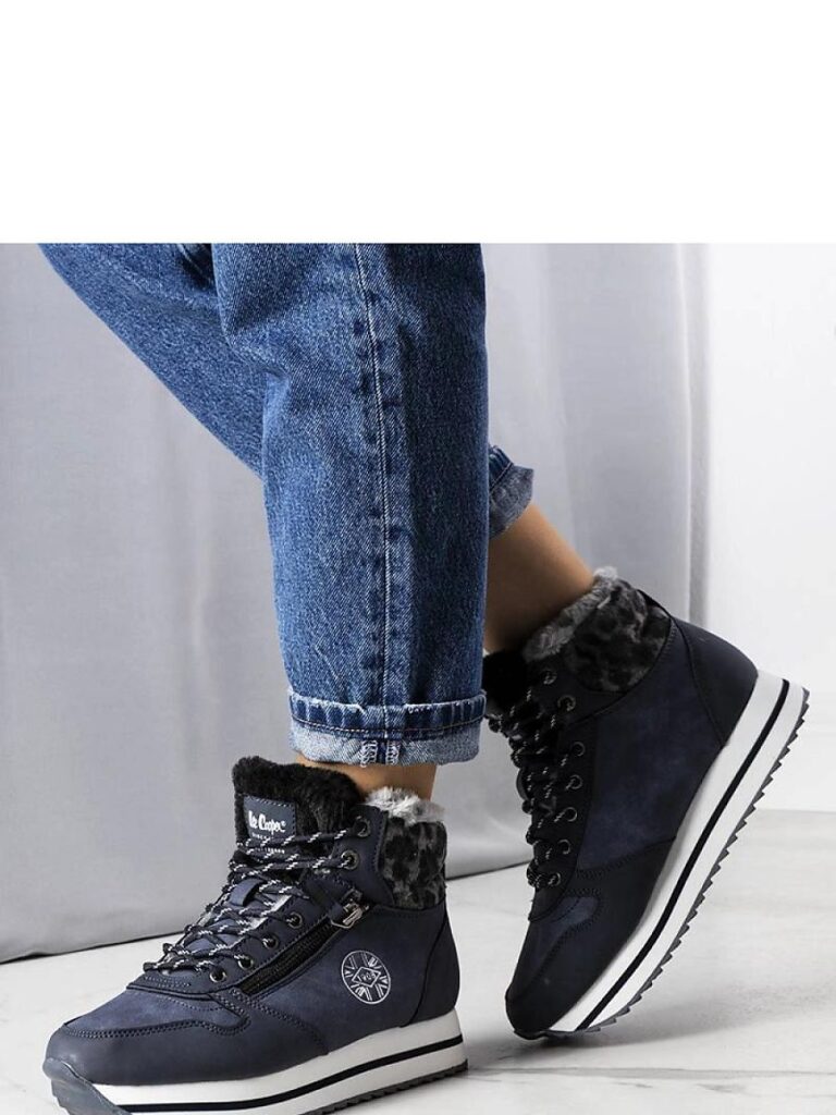 Granatowe botki LCJ-22-31-1450L Lee Cooper - Solea