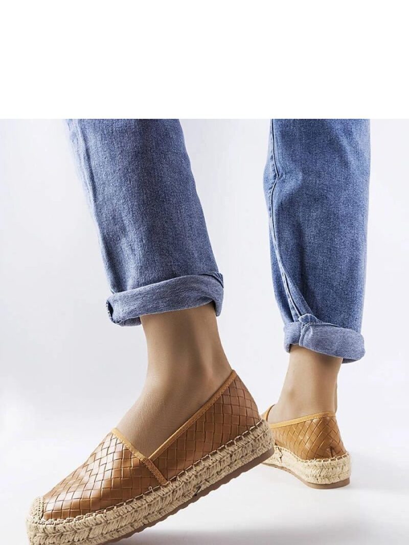 Brązowe espadryle zdobione tłoczeniem Geoffrey - Solea - obrazek 2