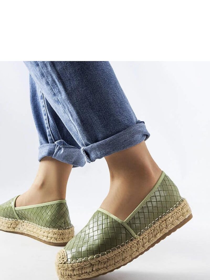 Zielone espadryle zdobione tłoczeniem Geoffrey - Solea - obrazek 2
