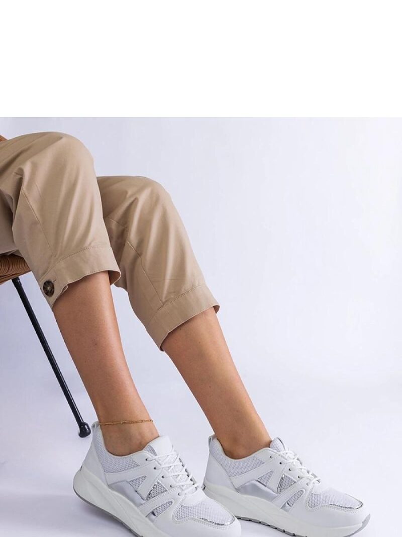 Białe sneakersy na grubej podeszwie Sierra - Solea - obrazek 3