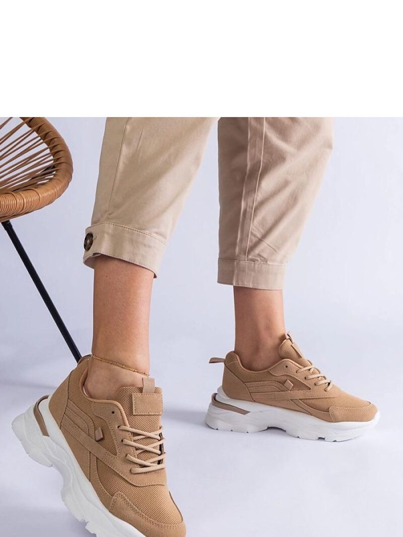 Brązowe sneakersy na grubszej podeszwie Guerrera - Solea - obrazek 3