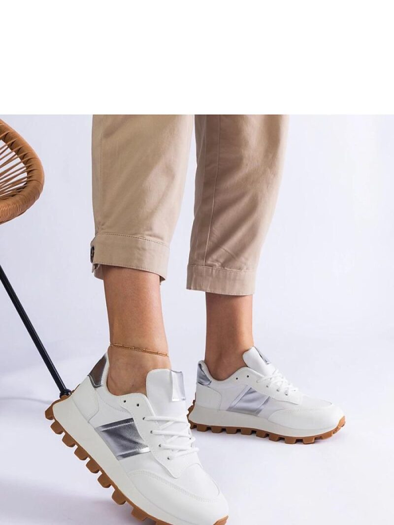 Biale sneakersy z widocznym protektorem Restia - Solea - obrazek 2