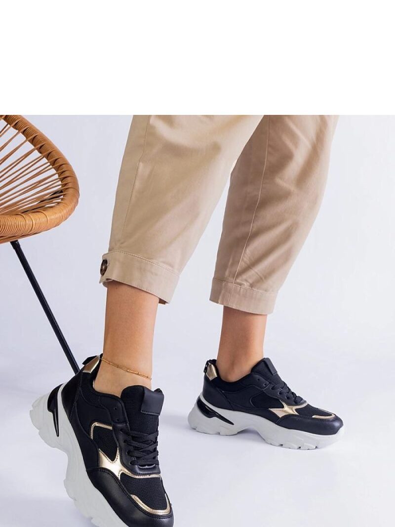 Czarne sneakersy na masywnej podeszwie Torreza - Solea - obrazek 3