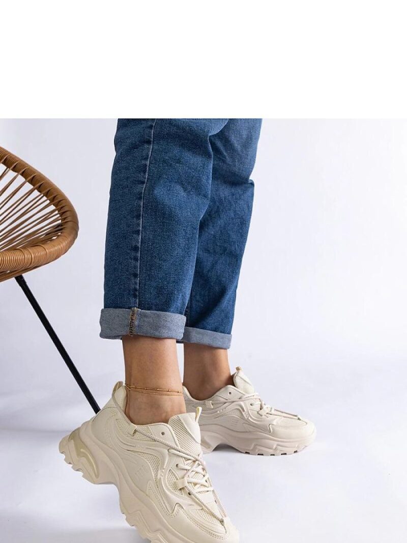 Beżowe sneakersy sportowe damskie Urena - Solea - obrazek 2
